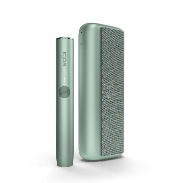 IQOS ILUMA PRIME žepni polnilnik in držalo v zeleni Jade Green barvi. 