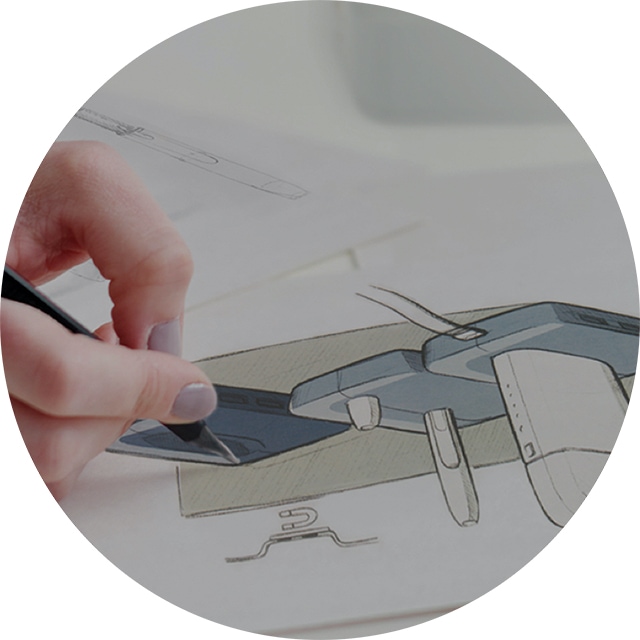 Hand illustrating IQOS devices
