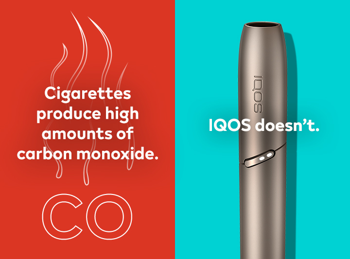 IQOS emits less harmful chemicals than cigarettes